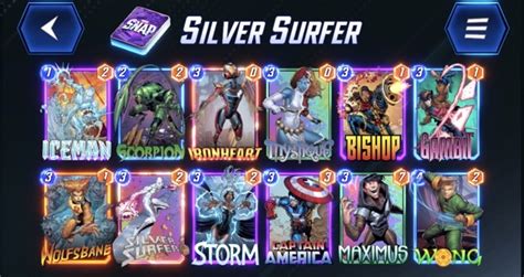 marvel snap silver surfer variants|Silver Surfer Guide and Best Decks